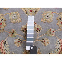 Load image into Gallery viewer, 2&#39;8&quot;x21&#39; Blue Fox and Cloud White, Rajasthan All Over Pattern, Thick and Plush, Wool and Silk, Hand Knotted XL Runner Oriental Rug FWR452184