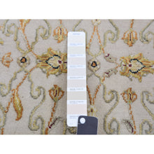 Load image into Gallery viewer, 2&#39;7&quot;x20&#39;7&quot; Egret White, Rajasthan All Over Leaf Design, Silk and Wool, Thick and Plush Hand Knotted, XL Runner Oriental Rug FWR452202