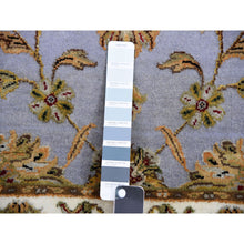 Load image into Gallery viewer, 2&#39;7&quot;x18&#39;10&quot; Blueberry Muffin, Thick and Plush Rajasthan Design, All Over Leaf Motifs, Wool and Silk, Hand Knotted, XL Runner, Oriental Rug FWR452388