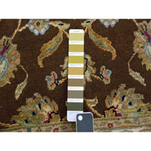 Load image into Gallery viewer, 3&#39;x5&#39;1&quot; Breen Brown, Hand Knotted Wool and Silk, Rajasthan With All Over Leaf Design, Thick and Plush, Oriental Rug FWR452400