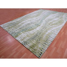 Load image into Gallery viewer, 10&#39;x14&#39;4&quot; Hemlock and Arbusto Green, 100% Silk, Hand Knotted, Crocodile Safari Design, Oriental Rug FWR452520