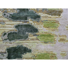 Load image into Gallery viewer, 10&#39;x14&#39;4&quot; Hemlock and Arbusto Green, 100% Silk, Hand Knotted, Crocodile Safari Design, Oriental Rug FWR452520