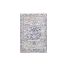 Load image into Gallery viewer, 2&#39;x3&#39; Warm Gray, Hand Knotted Khotan Design, Silk with Textured Wool, Oriental Mat Rug FWR452598