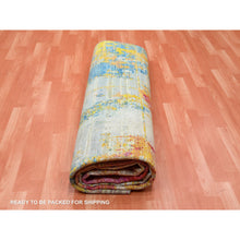 Load image into Gallery viewer, 8&#39;10&quot;x12&#39;2&quot; Fandango Pink, Pop Of Colors, Modern Hand Knotted Sari Silk, Painters Palette Design, Oriental Rug FWR452652