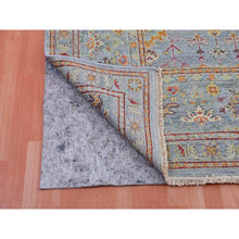 Load image into Gallery viewer, 10&#39;x13&#39;6&quot; Mirage Gray, Zero Pile, Cropped Thin, Sultanabad Reimagined, All Over Leaf Design, 100% Wool, Hand Knotted, Oriental Rug FWR452700