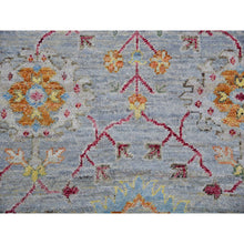 Load image into Gallery viewer, 10&#39;x13&#39;6&quot; Mirage Gray, Zero Pile, Cropped Thin, Sultanabad Reimagined, All Over Leaf Design, 100% Wool, Hand Knotted, Oriental Rug FWR452700