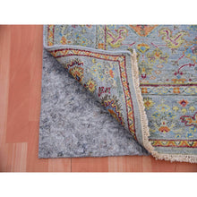 Load image into Gallery viewer, 4&#39;x5&#39;10&quot; Mirage Gray, Sultanabad Reimagined, All Over Leaf Design, Zero Pile, Cropped Thin, 100% Wool, Hand Knotted, Oriental Rug FWR452736