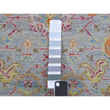 Load image into Gallery viewer, 4&#39;x5&#39;10&quot; Mirage Gray, Sultanabad Reimagined, All Over Leaf Design, Zero Pile, Cropped Thin, 100% Wool, Hand Knotted, Oriental Rug FWR452736