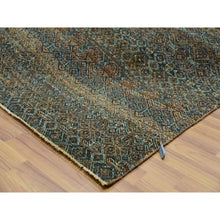 Load image into Gallery viewer, 10&#39;x13&#39;10&quot; Patina Brown, Kohinoor Herat Small Geometric Repetitive Diamond Design, 100% Plush Wool, Tone On Tone, Hand Knotted, Oriental Rug FWR456000