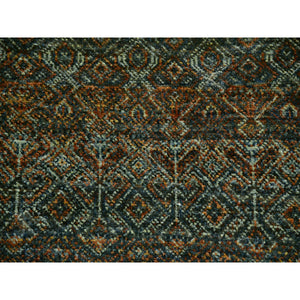 10'x13'10" Patina Brown, Kohinoor Herat Small Geometric Repetitive Diamond Design, 100% Plush Wool, Tone On Tone, Hand Knotted, Oriental Rug FWR456000