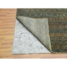 Load image into Gallery viewer, 9&#39;x12&#39; Cinnamon Brown, Hand Knotted Kohinoor Herat, Extra Soft Wool, Tone On Tone, Soft To The Touch, Small Geometric Repetitive All Over Diamond Pattern, Oriental Rug FWR456012