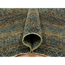 Load image into Gallery viewer, 9&#39;x12&#39; Cinnamon Brown, Hand Knotted Kohinoor Herat, Extra Soft Wool, Tone On Tone, Soft To The Touch, Small Geometric Repetitive All Over Diamond Pattern, Oriental Rug FWR456012