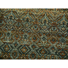 Load image into Gallery viewer, 9&#39;x12&#39; Cinnamon Brown, Hand Knotted Kohinoor Herat, Extra Soft Wool, Tone On Tone, Soft To The Touch, Small Geometric Repetitive All Over Diamond Pattern, Oriental Rug FWR456012