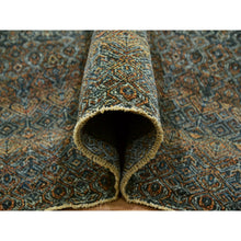 Load image into Gallery viewer, 8&#39;1&quot;x10&#39;1&quot; Ochre Brown, Borderless Soft To The Touch Vibrant Soft Wool, Hand Knotted, Kohinoor Herat With Small Diamond Shape Geometric Repetitive Design, Oriental Rug FWR456030