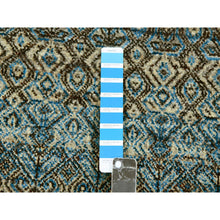 Load image into Gallery viewer, 7&#39;9&quot;x10&#39;1&quot; Quilt Blue, Hand Knotted Natural Wool, Borderless Kohinoor Herat Pattern With Small Repetitive Diamond Shape Design Tone On Tone, Soft Pile, Oriental Rug FWR456036