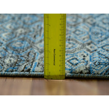 Load image into Gallery viewer, 7&#39;9&quot;x10&#39;1&quot; Quilt Blue, Hand Knotted Natural Wool, Borderless Kohinoor Herat Pattern With Small Repetitive Diamond Shape Design Tone On Tone, Soft Pile, Oriental Rug FWR456036