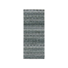 Load image into Gallery viewer, 2&#39;6&quot;x6&#39; Window Gray, Hand Knotted Small Repetitive Diamond Shaped Geometric Elements, Kohinoor Herat, Tone On Tone, Soft To The Touch Pure Wool, Short Runner Oriental Rug FWR456108