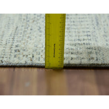 Load image into Gallery viewer, 8&#39;x8&#39; Vanilla Ice White, Organic Sustainable Textile, Tone on Tone Modern Grass Design, Hand Knotted Soft Wool, Oriental Square Rug FWR456138