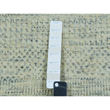 Load image into Gallery viewer, 2&#39;7&quot;x26&#39;1&quot; Alabaster White, All Wool With Modern Grass Design, Tone On Tone, Hand Knotted Organic Sustainable Textile, XL Runner Oriental Rug FWR456174