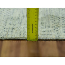 Load image into Gallery viewer, 2&#39;7&quot;x26&#39;1&quot; Alabaster White, All Wool With Modern Grass Design, Tone On Tone, Hand Knotted Organic Sustainable Textile, XL Runner Oriental Rug FWR456174