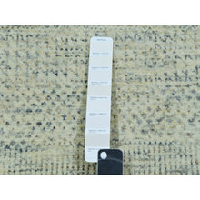 Load image into Gallery viewer, 2&#39;6&quot;x29&#39;9&quot; Aesthetic White, Vibrant Wool, Organic Sustainable Textile, Modern Grass Design, Tone On Tone, Hand Knotted XL Runner Oriental Rug FWR456180