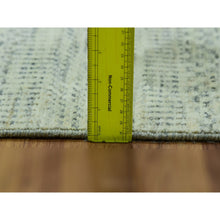 Load image into Gallery viewer, 2&#39;6&quot;x29&#39;9&quot; Aesthetic White, Vibrant Wool, Organic Sustainable Textile, Modern Grass Design, Tone On Tone, Hand Knotted XL Runner Oriental Rug FWR456180