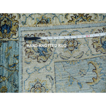 Load image into Gallery viewer, 2&#39;7&quot;x15&#39;10&quot; Porcelain Blue, Hand Knotted Vegetable Dyes, Densely Woven, Extra Soft Wool, Agra Shah Abbas With All Over Flower Motifs, XL Runner Oriental Rug FWR456204