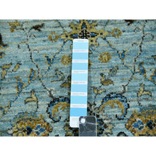 Load image into Gallery viewer, 2&#39;8&quot;x24&#39;1&quot; Light Turquoise Blue, Vibrant Soft Wool, Vegetable Dyes Agra With Shah Abbas Floral Design, Hand Knotted, Denser Weave, XL Runner Oriental Rug FWR456318