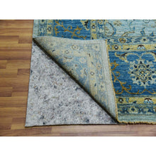 Load image into Gallery viewer, 11&#39;10&quot;x15&#39; Iceberg Blue, Vegetable Dyes, Agra, Hand Knotted Soft Wool, Oversized Shah Abbas Flower Design, Oriental Rug FWR456336