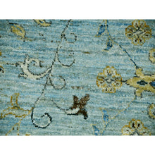 Load image into Gallery viewer, 11&#39;10&quot;x15&#39; Iceberg Blue, Vegetable Dyes, Agra, Hand Knotted Soft Wool, Oversized Shah Abbas Flower Design, Oriental Rug FWR456336