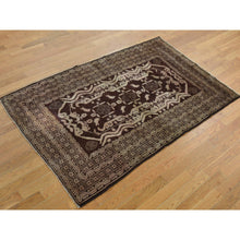 Load image into Gallery viewer, 4&#39;x6&#39;8&quot; Bole Brown, Afghan Baluch with Small Bird Figurines, 100% Wool, Hand Knotted, Earthtone Colors, Oriental Rug FWR468018