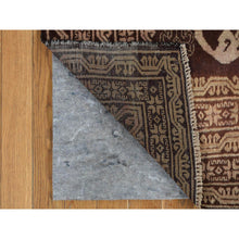 Load image into Gallery viewer, 4&#39;x6&#39;8&quot; Bole Brown, Afghan Baluch with Small Bird Figurines, 100% Wool, Hand Knotted, Earthtone Colors, Oriental Rug FWR468018