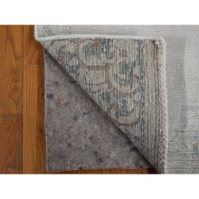 Load image into Gallery viewer, 1&#39;7&quot;x3&#39;7&quot; Parchment White, Vintage Persian Kerman, Worn Down, Faded Medallion Design, Hand Knotted, Pure Wool, Mat Oriental Rug FWR468828