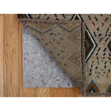 Load image into Gallery viewer, 3&#39;10&quot;x5&#39;8&quot; Metal Brown, Afghan Baluch, Geometric Design, Hand Knotted, Pure Wool, Oriental Rug FWR468846