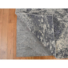 Load image into Gallery viewer, 8&#39;x9&#39;8&quot; Lavender Purple Mixed with Grey, Abstract Tone On Tone, Wool and Silk, Hand Knotted, Oriental Rug FWR468900