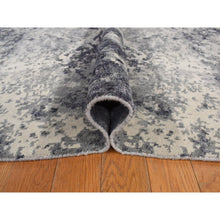 Load image into Gallery viewer, 8&#39;x9&#39;8&quot; Lavender Purple Mixed with Grey, Abstract Tone On Tone, Wool and Silk, Hand Knotted, Oriental Rug FWR468900