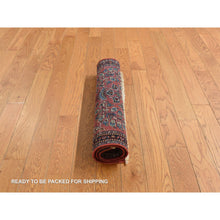 Load image into Gallery viewer, 1&#39;10&quot;x2&#39;6&quot; Dahlia Red, Antique Persian Sarouk, Organic Wool, Hand Knotted Even Wear, Mat In Good Condition, Oriental Rug FWR469128