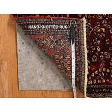 Load image into Gallery viewer, 1&#39;10&quot;x2&#39;6&quot; Dahlia Red, Antique Persian Sarouk, Organic Wool, Hand Knotted Even Wear, Mat In Good Condition, Oriental Rug FWR469128