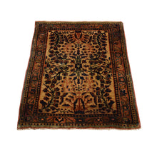 Load image into Gallery viewer, 2&#39;x3&#39; Faded Gold, Antique Persian Mohojaran Sarouk Mat In Good Condition, Hand Knotted, Clean and Soft, Natural Wool, Even Wear, Oriental Rug FWR469146