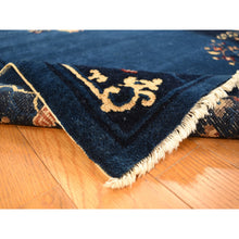 Load image into Gallery viewer, 3&#39;x5&#39;8&quot; Big Dipper Blue, Antique Chinese Peking, Clean and Soft, Sides and Ends Professionally Secured, Pure Wool, Full Pile In Mint Condition, Hand Knotted Oriental Rug FWR469170