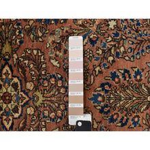 Load image into Gallery viewer, 2&#39;6&quot;x4&#39;10&quot; Mahagony Rose, Antique Persian Sarouk Mat In Mint Condition, Clean and Soft, Pure Wool, Full Pile Hand Knotted Oriental Rug FWR469176