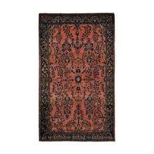 Load image into Gallery viewer, 4&#39;x7&#39; Flame Red, Antique Persian Sarouk Mohojoran In Mint Condition, Full Pile, Pure Wool, Hand Knotted, Clean and Soft Oriental Rug FWR469206