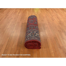 Load image into Gallery viewer, 10&#39;x13&#39;9&quot; Crimson Red, Vintage Persian Sarouk in Mint Condition, Full Pile, 100% Wool, Hand Knotted, Oriental Rug FWR469344