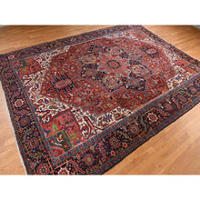 Load image into Gallery viewer, 11&#39;x14&#39;7&quot; Terracotta Red, Larger Antique Persian Heriz in Good Condition, Even Wear, 100% Wool, Professionally Cleaned, Sides and Ends Secured, Hand Knotted, Oversized, Oriental Rug FWR469356