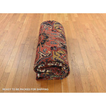 Load image into Gallery viewer, 11&#39;x14&#39;7&quot; Terracotta Red, Larger Antique Persian Heriz in Good Condition, Even Wear, 100% Wool, Professionally Cleaned, Sides and Ends Secured, Hand Knotted, Oversized, Oriental Rug FWR469356