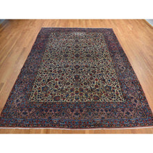 Load image into Gallery viewer, 8&#39;9&quot;x11&#39;5&quot; Lemon Chiffon Yellow, Antique Persian Kerman in Good Condition, All Over Flower Design, Even Wear, Sides and Ends Professionally Secured, Clean, 100% Wool, Hand Knotted, Oriental Rug FWR469368