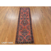 Load image into Gallery viewer, 2&#39;7&quot;x10&#39; Prismatic Red, Antique Persian Sarouk Mohajeren in Excellent Condition, Clean, Full Pile and Soft, Sides and Ends Professionally Secured, 100% Wool, Hand Knotted, Runner, Oriental Rug FWR469380