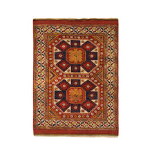 Load image into Gallery viewer, 5&#39;4&quot;x7&#39; Vermilion Red, Antique Turkish Bergama in Excellent Condition, Full Pile and Soft, Sides and Ends Professionally Secured, Clean, 100% Wool, Hand Knotted, Wool Weft, Oriental Rug FWR469398