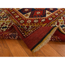 Load image into Gallery viewer, 5&#39;4&quot;x7&#39; Vermilion Red, Antique Turkish Bergama in Excellent Condition, Full Pile and Soft, Sides and Ends Professionally Secured, Clean, 100% Wool, Hand Knotted, Wool Weft, Oriental Rug FWR469398