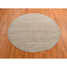 Load image into Gallery viewer, 8&#39;1&quot;x8&#39;1&quot; Thunder Gray, Hand Spun, Undyed Natural Wool, Modern, Hand Knotted, Round, Oriental Rug FWR469422